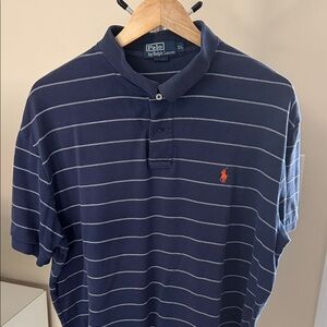 Polo by Ralph Lauren Navy and White Striped Shirt